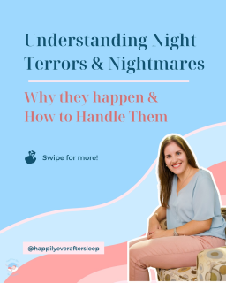 Understanding Night Terrors & Nightmares 👻 

🌙 Night Terrors

🌚 Occur within the first few hours after a child falls asleep, usually during Non-REM Sleep. 

🌚Characterized by intense fear, screaming, sweating, kicking or thrashing, confusion, and even sleepwalking.

🌚These episodes can last from a few minutes up to 30 minutes and are most common in children ages 3-7 years old.

🌚A child experiencing a night terror is difficult to wake or comfort during the episode and typically has no memory of the event afterward.

Night Terrors Can Be Caused By:

🌙 Sleep deprivation
🌙 Stress
🌙 Fear
🌙 Sleep Schedule Disruptions
🌙 Certain Medications

🌛Nightmares

🌚Occur during the second half of the night or early morning, usually during REM (rapid eye movement) Sleep, when we dream. 

🌚They are a frightening dream that causes your child to wake up with strong feelings of fear, anxiety or stress.

🌚Nightmares are most common in children ages 3-12 years old, but peak between the ages of 3 and 6, as well as ages 5-9.

🌚Your child will remember a nightmare the next day and may continue to be upset by it.

Nightmares Can Be Caused By:

🌛Overtiredness
🌛Stress and Anxiety
🌛Scary movies, books or shows 
🌛 Traumatic events

How You Can Help Your Child:

⭐️Maintain a Consistent Bedtime Routine
⭐️Ensure Adequate Sleep
⭐️Minimize Stress

Specifically For Night Terrors:

✨Keep the Environment Safe
✨Scheduled Awakenings
✨Medical Intervention

Specifically For Nightmares:

🌟Provide Comfort
🌟Talk About It
🌟Limit Scary Content
🌟Security Object

Was this helpful? Follow me for more Baby & Toddler Sleep Tips! 😴