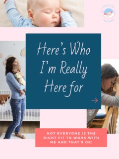 Here’s Who I’m Really Here For…

Exhausted moms who are ready for a change.

Not every family is the right fit for sleep coaching—and honestly, that’s a good thing.

The families who get the best results are the ones who are truly ready for change, open to support, and committed to following through.

If you’re exhausted, overwhelmed, and know your baby is capable of better sleep… I’m here for you.

If you’re not ready yet? That’s okay too. There’s no pressure and no judgment.

Timing matters. Readiness matters. Alignment matters.

When you’re ready, I’ll be here 💛

Comment SLEEP if you’re ready to get your nights back.